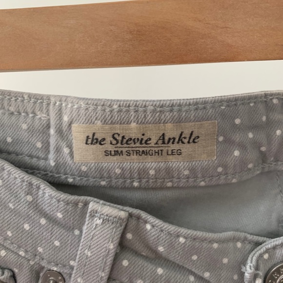 AG Stevie Ankle Jeans in Gray Polka Dot - Picture 4 of 9
